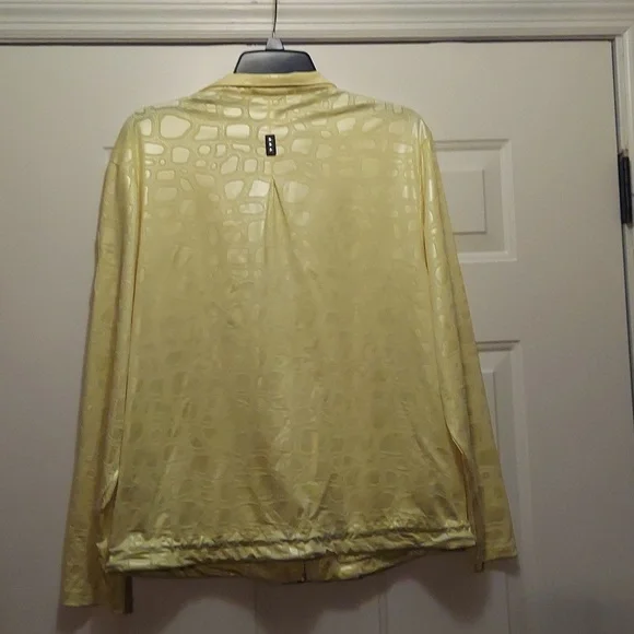 Women's bright Yellow Jamie Sadock golf Jacket - Picture 7 of 8